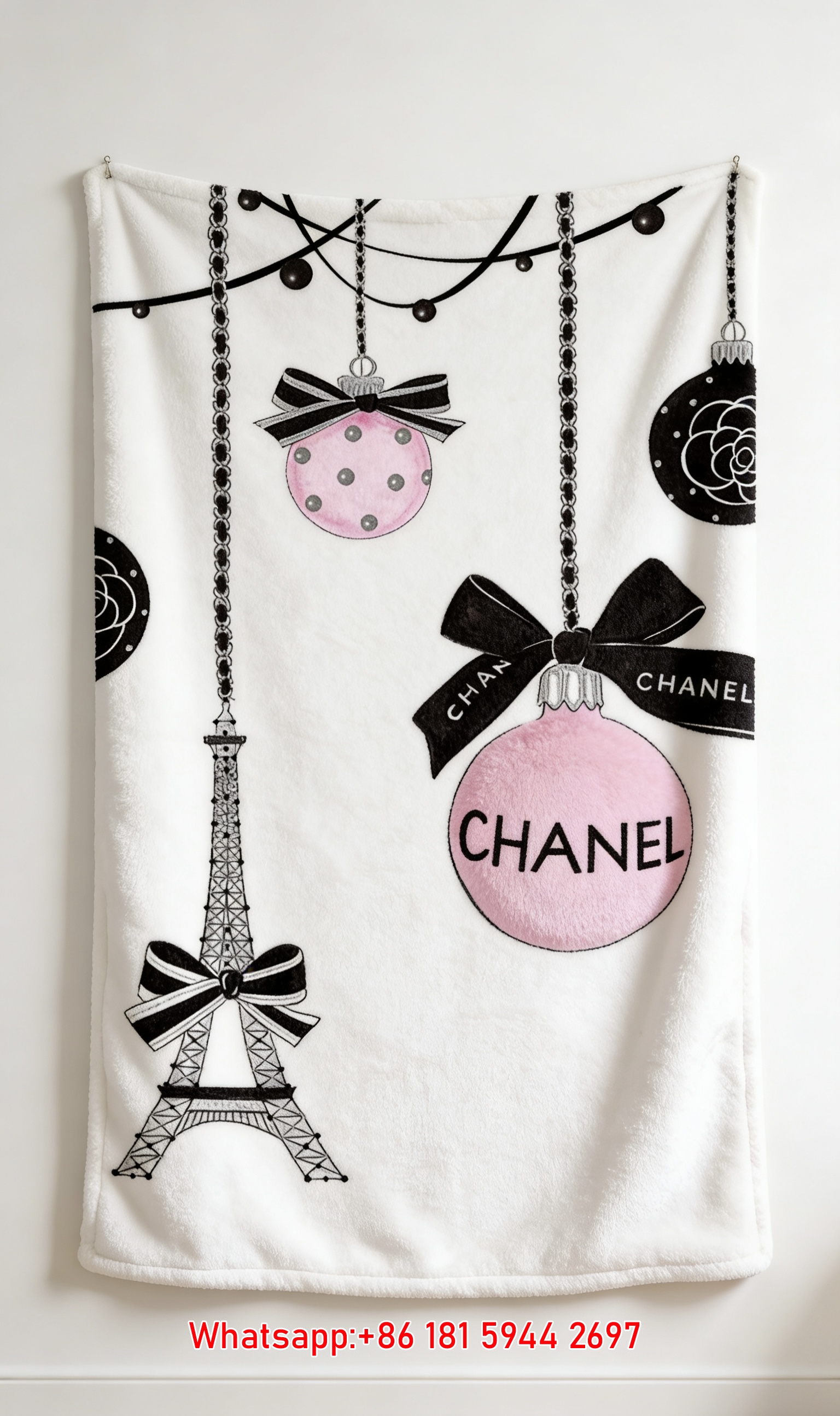 Chanel Style Ballet Flannel Throw Blanket IMG_7372